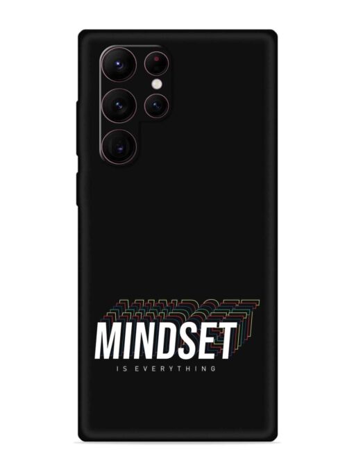 Mindset Everything Slogan Embossed Soft Silicone Case for Samsung Galaxy S22 Ultra Zapvi