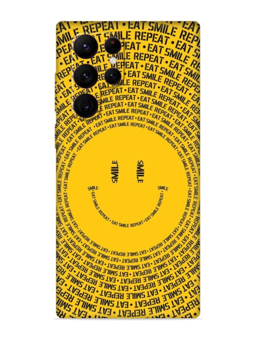 Smiley Embossed Soft Silicone Case for Samsung Galaxy S22 Ultra Zapvi