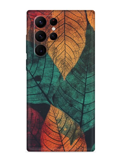 Leaves Artwork Embossed Soft Silicone Case for Samsung Galaxy S22 Ultra Zapvi