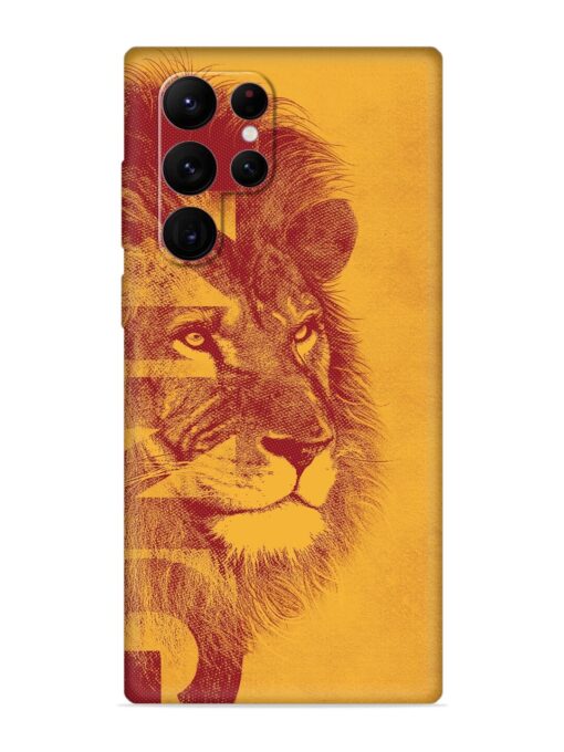 Gold Lion Crown Art Embossed Soft Silicone Case for Samsung Galaxy S22 Ultra Zapvi