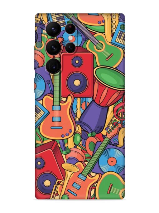 Colorful Music Art Embossed Soft Silicone Case for Samsung Galaxy S22 Ultra Zapvi