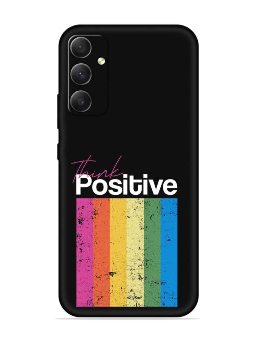 Think Positive Typography Embossed Soft Silicone Case for Samsung Galaxy S23 Fe (5G) Zapvi