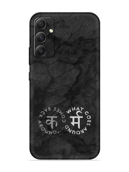 Karma Hindi Word Embossed Soft Silicone Case for Samsung Galaxy S23 Fe (5G) Zapvi