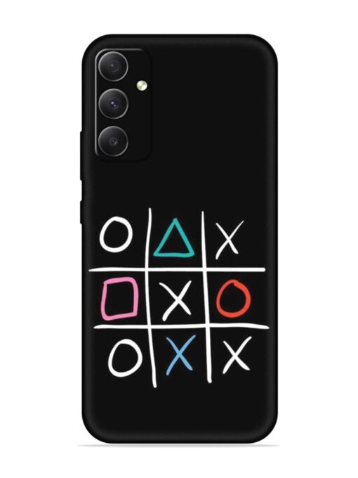 Super Neon Tic-Tac-Toe Embossed Soft Silicone Case for Samsung Galaxy S23 Fe (5G) Zapvi