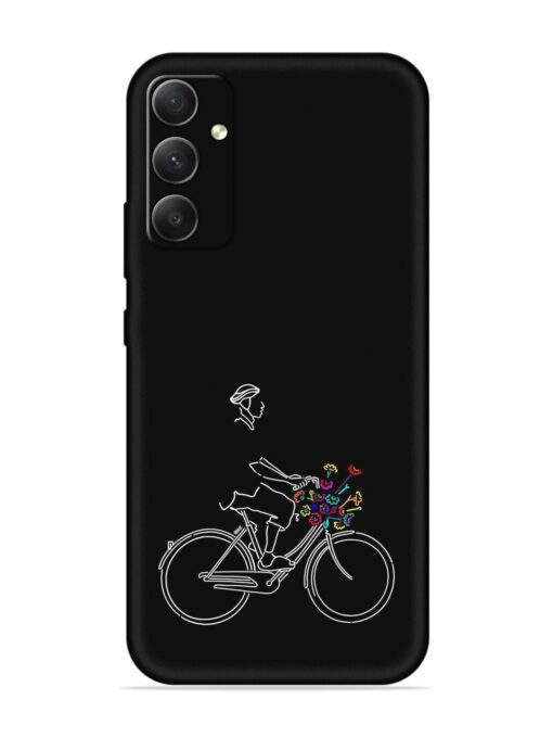 Minimalist Cycle Art Embossed Soft Silicone Case for Samsung Galaxy S23 Fe (5G) Zapvi