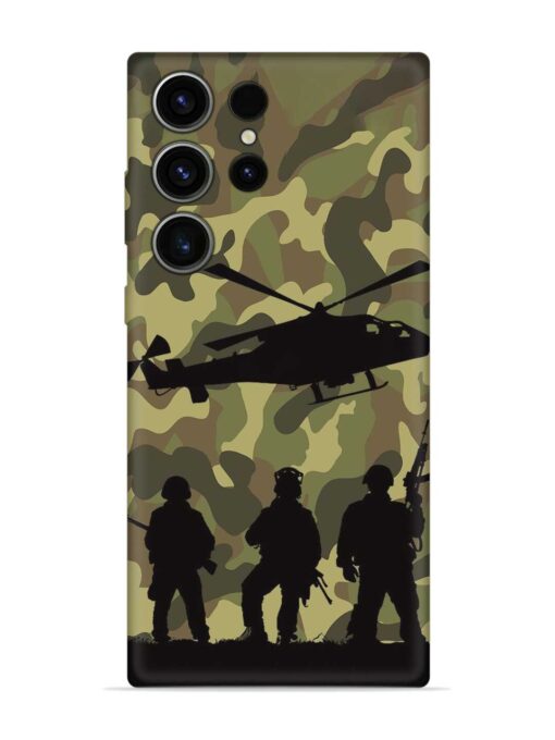 Army Heros Embossed Soft Silicone Case for Samsung Galaxy S23 Ultra Zapvi