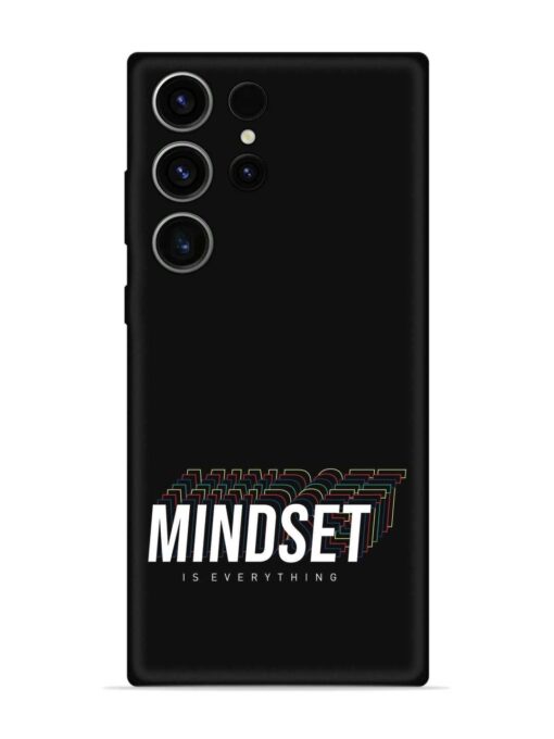 Mindset Everything Slogan Embossed Soft Silicone Case for Samsung Galaxy S23 Ultra Zapvi