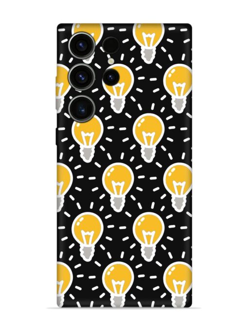 Light Bulb Seamless Embossed Soft Silicone Case for Samsung Galaxy S23 Ultra Zapvi