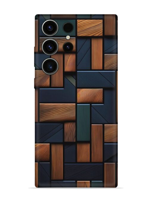 Wooden Background Cubes Embossed Soft Silicone Case for Samsung Galaxy S23 Ultra Zapvi