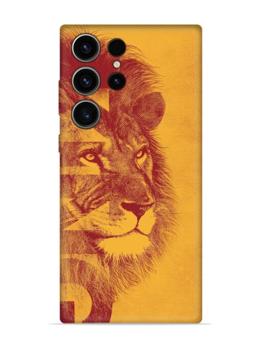 Gold Lion Crown Art Embossed Soft Silicone Case for Samsung Galaxy S23 Ultra Zapvi