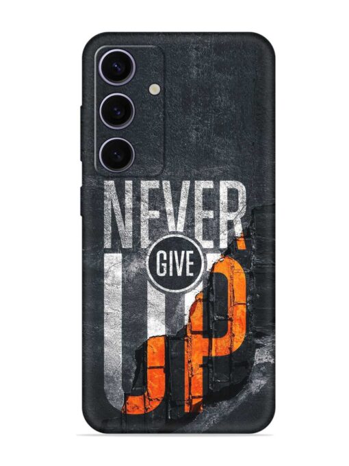 Never Give Up Embossed Soft Silicone Case for Samsung Galaxy S24 Plus (5G) Zapvi