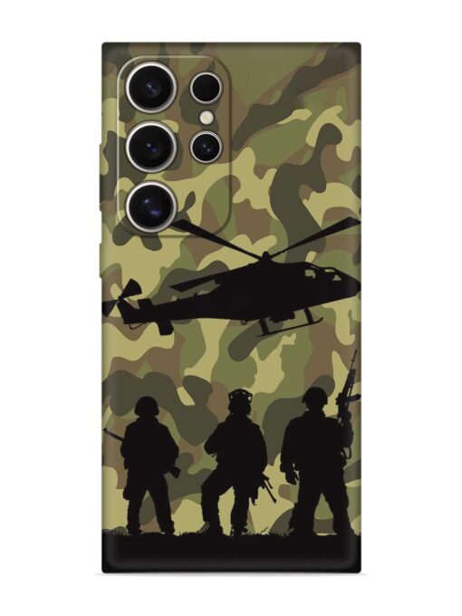 Army Heros Embossed Soft Silicone Case for Samsung Galaxy S24 Ultra (5G) Zapvi