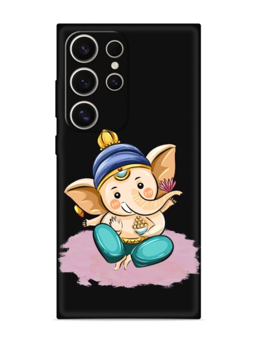 Bal Ganesh Vector Art Embossed Soft Silicone Case for Samsung Galaxy S24 Ultra (5G) Zapvi