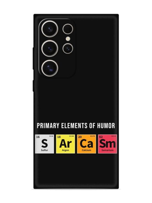 Primary Elements Humor Embossed Soft Silicone Case for Samsung Galaxy S24 Ultra (5G) Zapvi