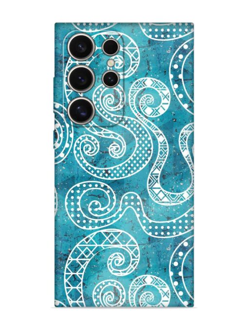 Vintage Curved Seamless Embossed Soft Silicone Case for Samsung Galaxy S24 Ultra (5G) Zapvi