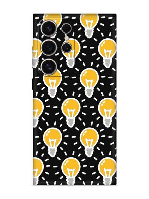 Light Bulb Seamless Embossed Soft Silicone Case for Samsung Galaxy S24 Ultra (5G) Zapvi