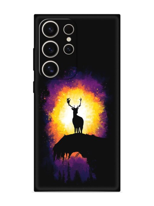 Elk Animal Art Embossed Soft Silicone Case for Samsung Galaxy S24 Ultra (5G) Zapvi