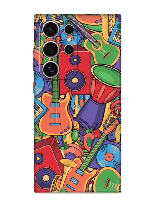 Colorful Music Art Embossed Soft Silicone Case for Samsung Galaxy S24 Ultra (5G) Zapvi