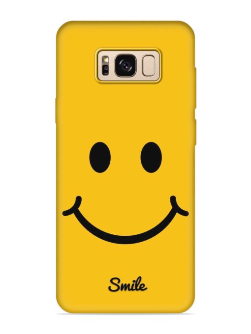 Yellow Smiley Embossed Soft Silicone Case for Samsung Galaxy S8 Zapvi