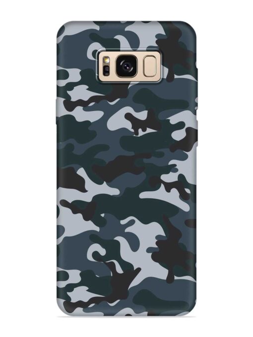 Dark Blue Army Military Art Embossed Soft Silicone Case for Samsung Galaxy S8 Zapvi