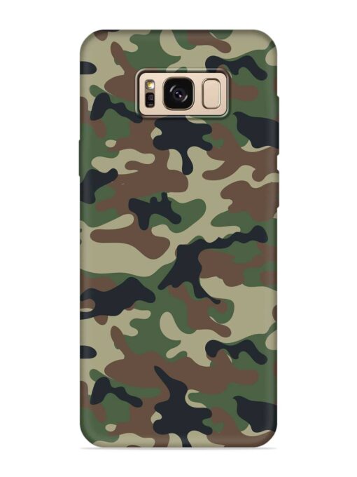 Army Military Camouflage Dark Green Embossed Soft Silicone Case for Samsung Galaxy S8 Zapvi