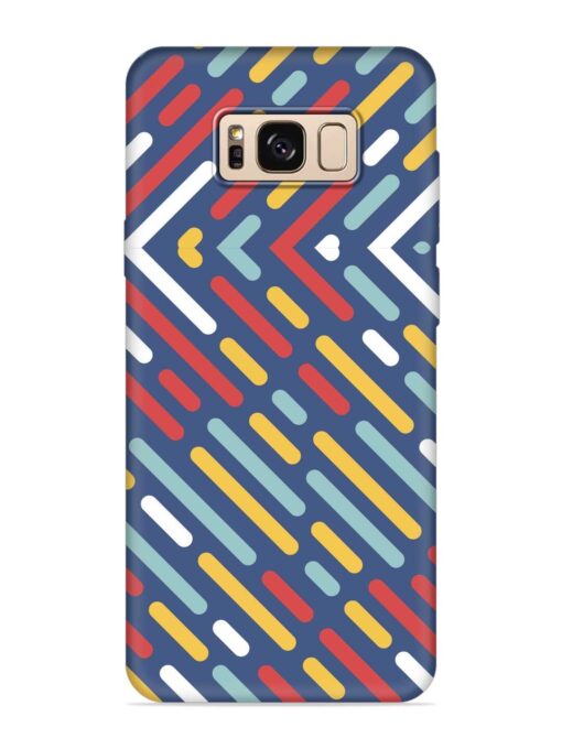 Colored Lines Embossed Soft Silicone Case for Samsung Galaxy S8 Zapvi