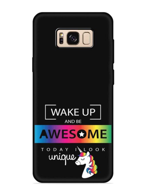 Inspirational Quote Unicorn Embossed Soft Silicone Case for Samsung Galaxy S8 Zapvi