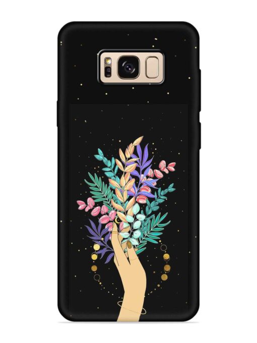 Flower On Hand Embossed Soft Silicone Case for Samsung Galaxy S8 Zapvi