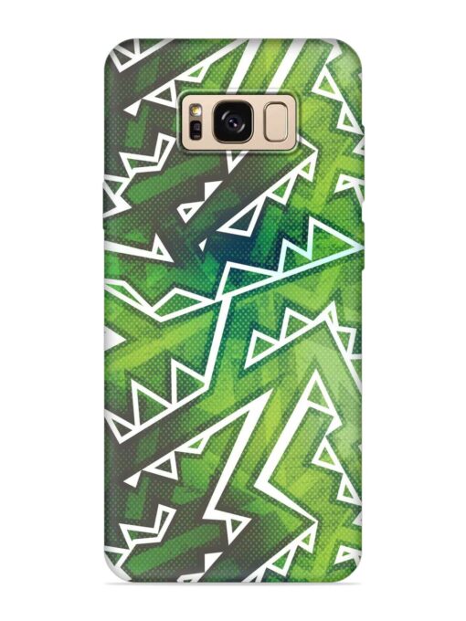 Green Graffiti Seamless Embossed Soft Silicone Case for Samsung Galaxy S8 Zapvi