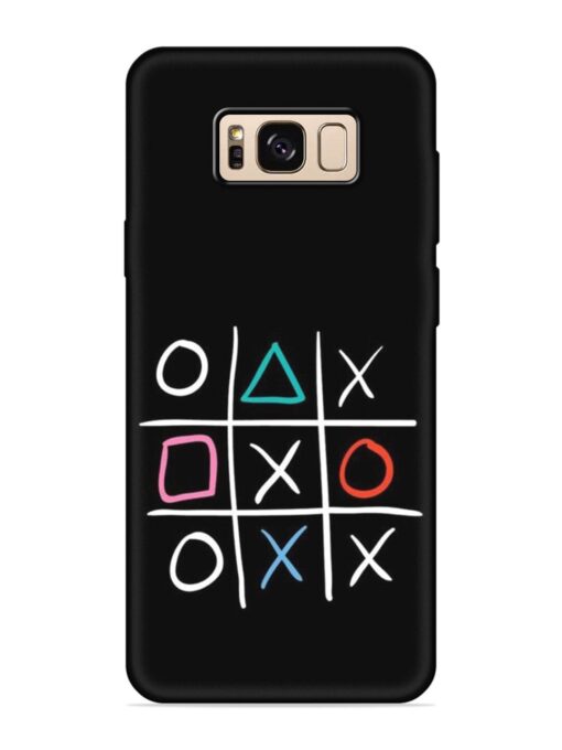 Super Neon Tic-Tac-Toe Embossed Soft Silicone Case for Samsung Galaxy S8 Zapvi