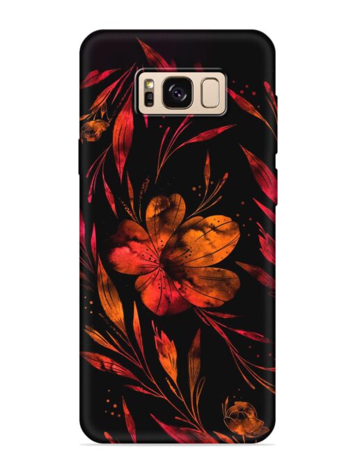 Red Flower Painting Embossed Soft Silicone Case for Samsung Galaxy S8 Zapvi