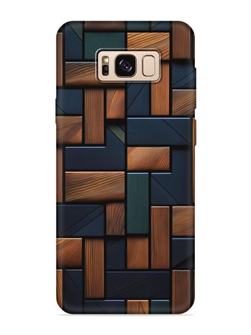 Wooden Background Cubes Embossed Soft Silicone Case for Samsung Galaxy S8 Zapvi