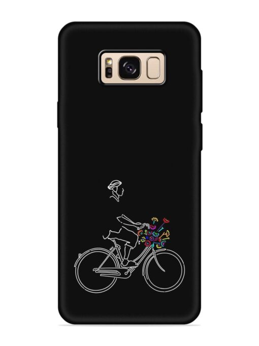 Minimalist Cycle Art Embossed Soft Silicone Case for Samsung Galaxy S8 Zapvi