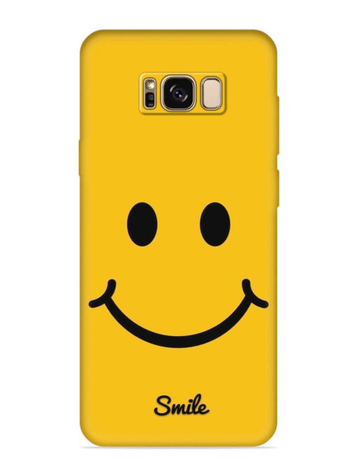 Yellow Smiley Embossed Soft Silicone Case for Samsung Galaxy S8 Plus Zapvi