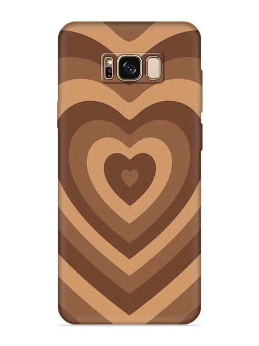 Brown Heart Embossed Soft Silicone Case for Samsung Galaxy S8 Plus Zapvi