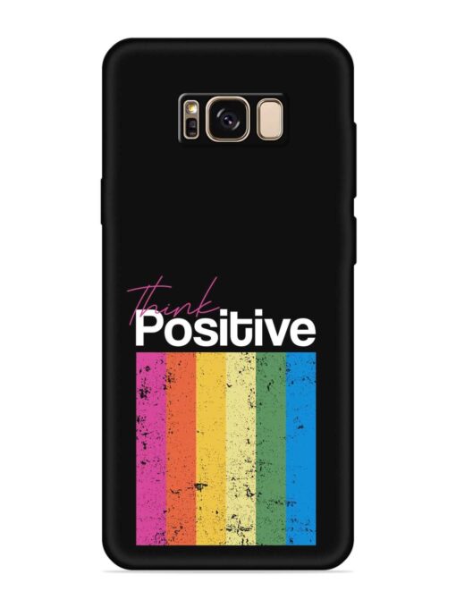 Think Positive Typography Embossed Soft Silicone Case for Samsung Galaxy S8 Plus Zapvi