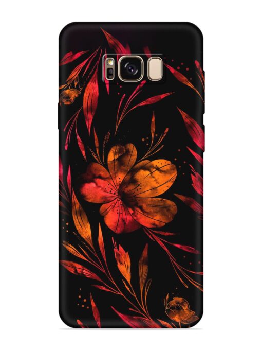 Red Flower Painting Embossed Soft Silicone Case for Samsung Galaxy S8 Plus Zapvi