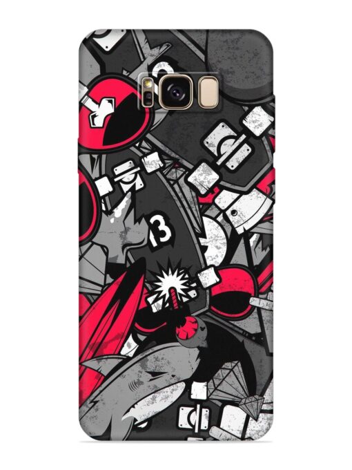 Fictional Doodle Embossed Soft Silicone Case for Samsung Galaxy S8 Plus Zapvi