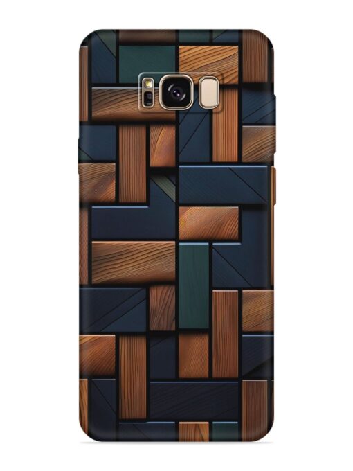 Wooden Background Cubes Embossed Soft Silicone Case for Samsung Galaxy S8 Plus Zapvi