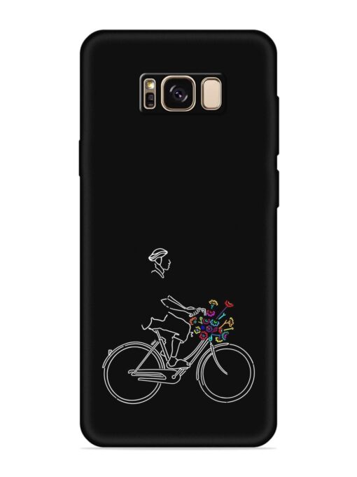 Minimalist Cycle Art Embossed Soft Silicone Case for Samsung Galaxy S8 Plus Zapvi