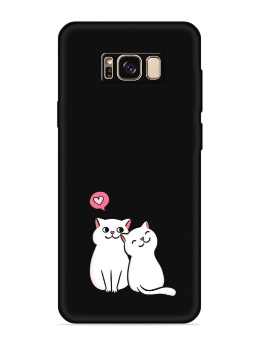 Cute Loving Cats Embossed Soft Silicone Case for Samsung Galaxy S8 Plus Zapvi