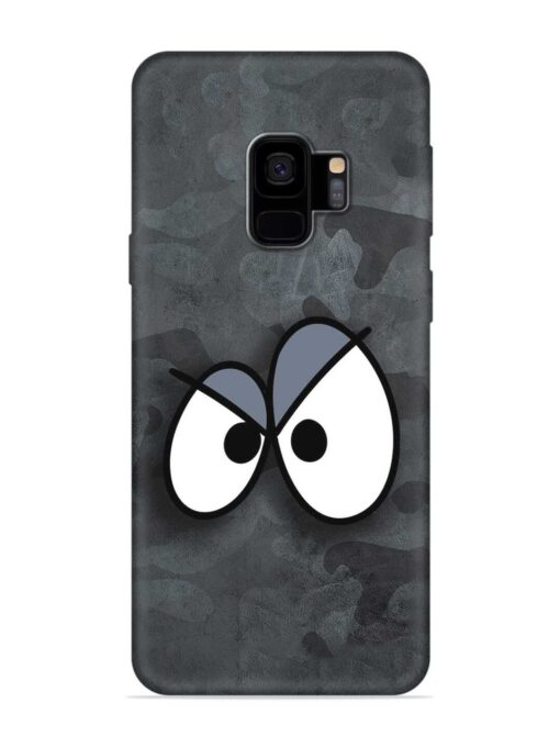 Big Eyes Night Mode Embossed Soft Silicone Case for Samsung Galaxy S9 Zapvi