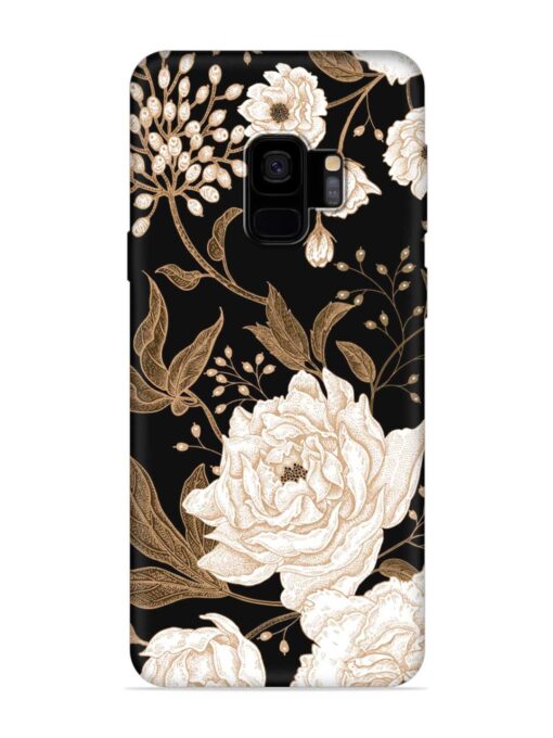 Peonies Roses Floral Embossed Soft Silicone Case for Samsung Galaxy S9 Zapvi