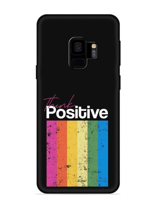 Think Positive Typography Embossed Soft Silicone Case for Samsung Galaxy S9 Zapvi