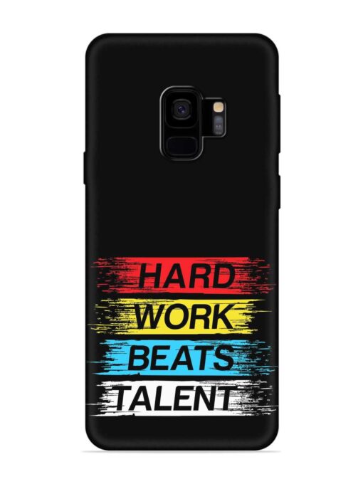 Hard Work Beats Embossed Soft Silicone Case for Samsung Galaxy S9 Zapvi