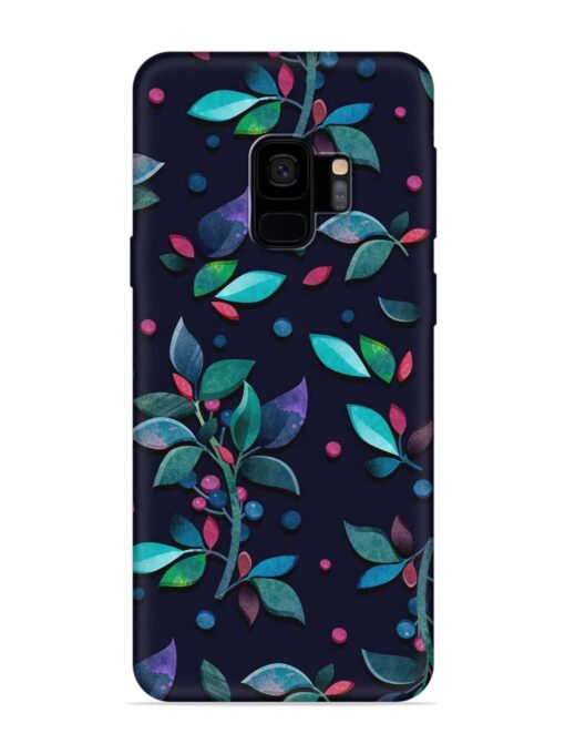 Decorative Watercolor Flower Embossed Soft Silicone Case for Samsung Galaxy S9 Zapvi