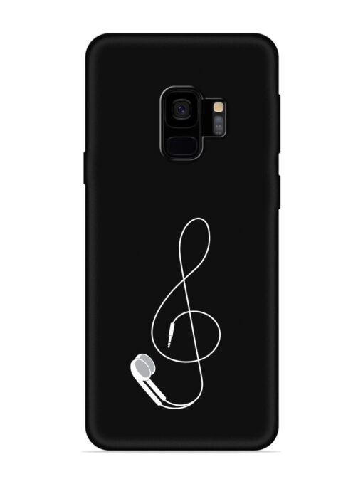 Music Earphone Vector Embossed Soft Silicone Case for Samsung Galaxy S9 Zapvi