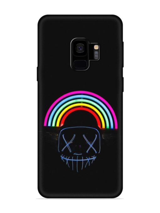 Mask Rainbow Embossed Soft Silicone Case for Samsung Galaxy S9 Zapvi