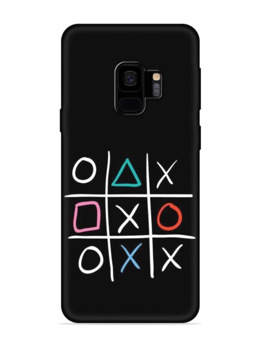 Super Neon Tic-Tac-Toe Embossed Soft Silicone Case for Samsung Galaxy S9 Zapvi