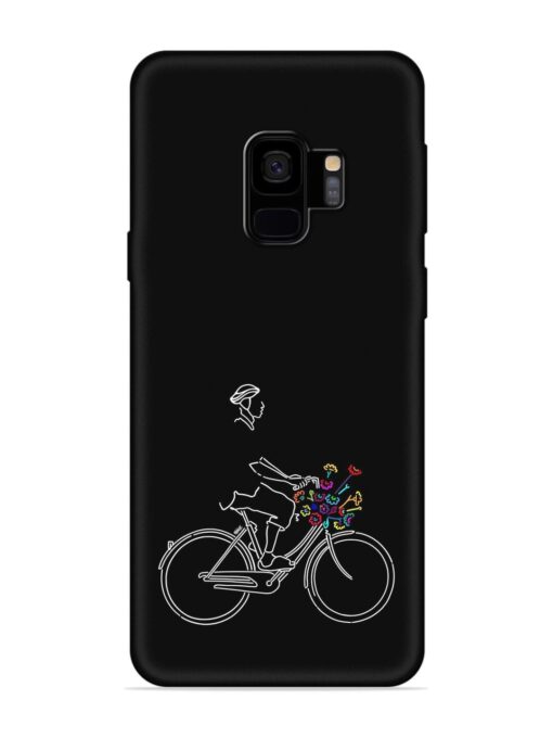 Minimalist Cycle Art Embossed Soft Silicone Case for Samsung Galaxy S9 Zapvi